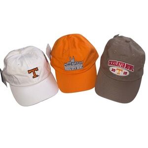 Lot of 3 Tennessee Vols Bowl Hats Caps Taxslayer Outback Music City Football NWT